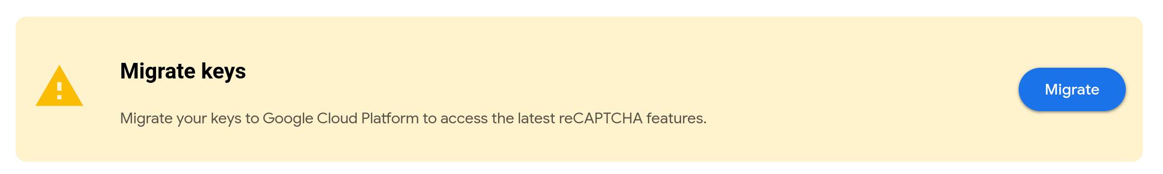Migration required