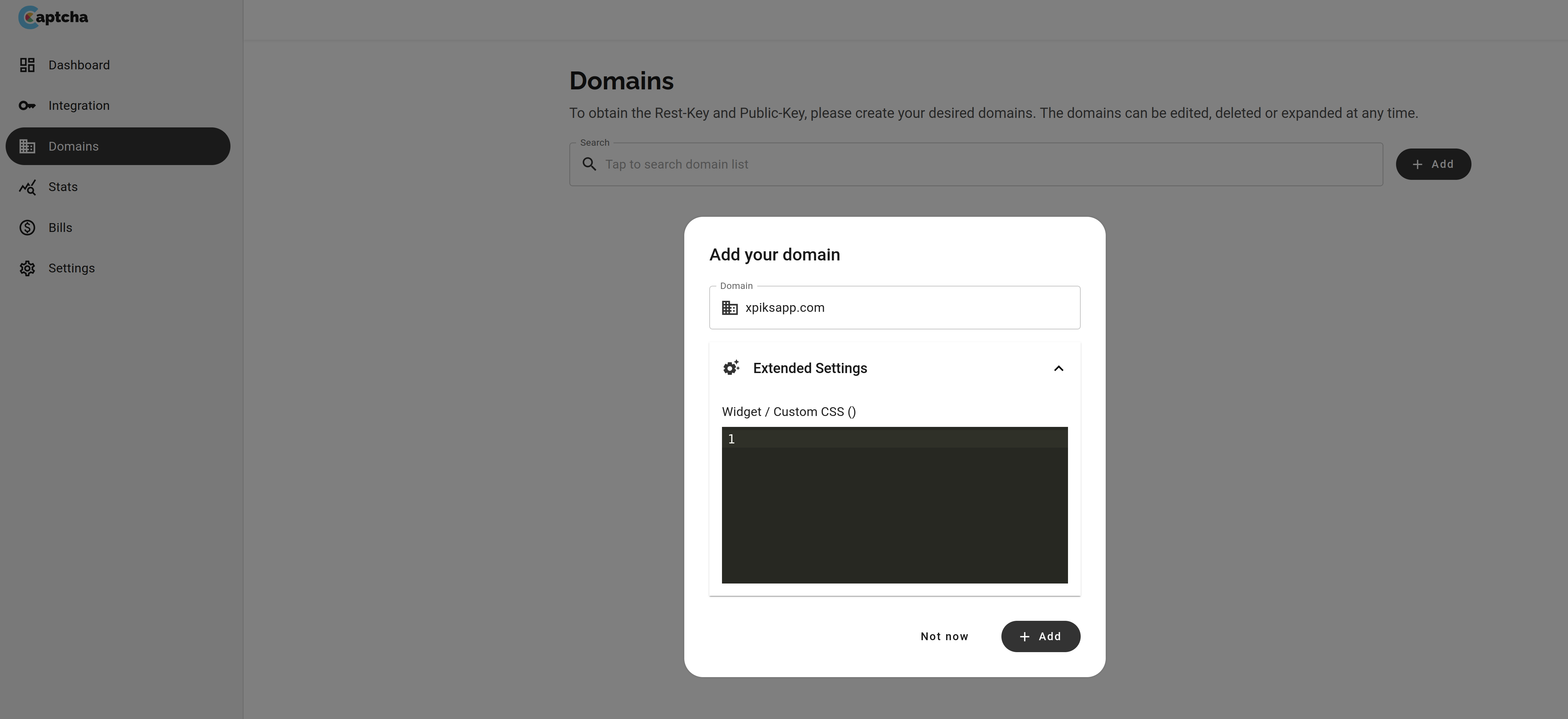 Captcha EU Dashboard