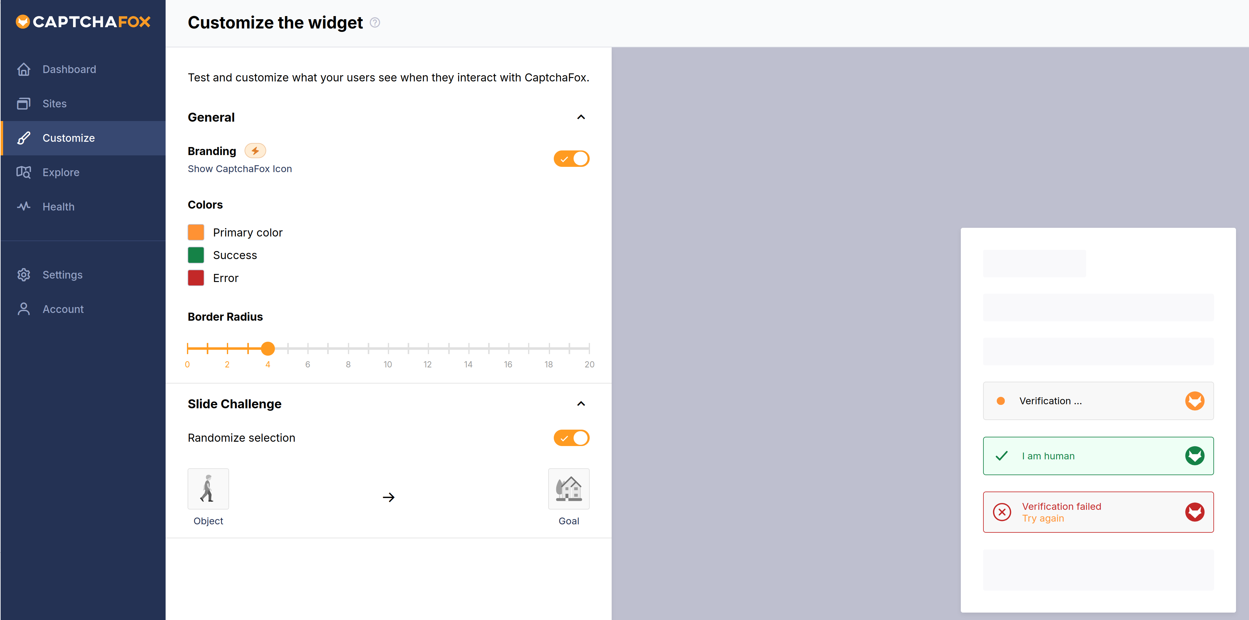 CaptchaFox Dashboard