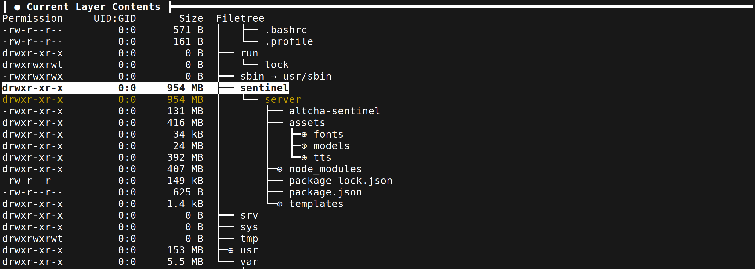 Sentinel server composition
