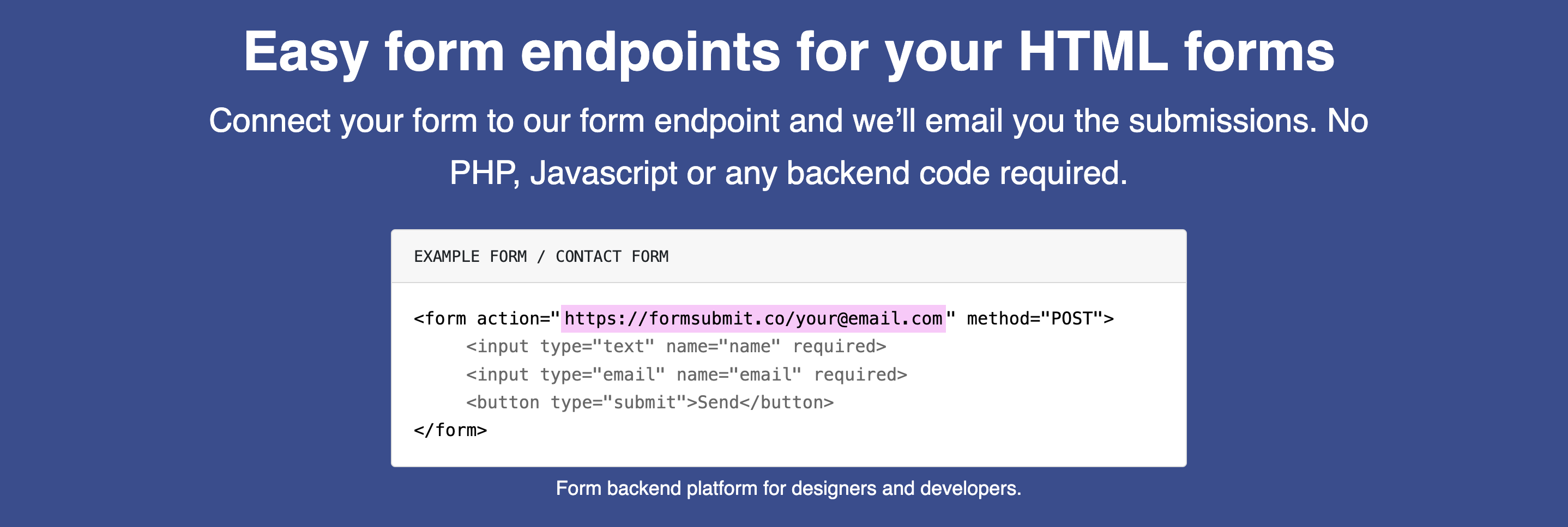 Form backend
